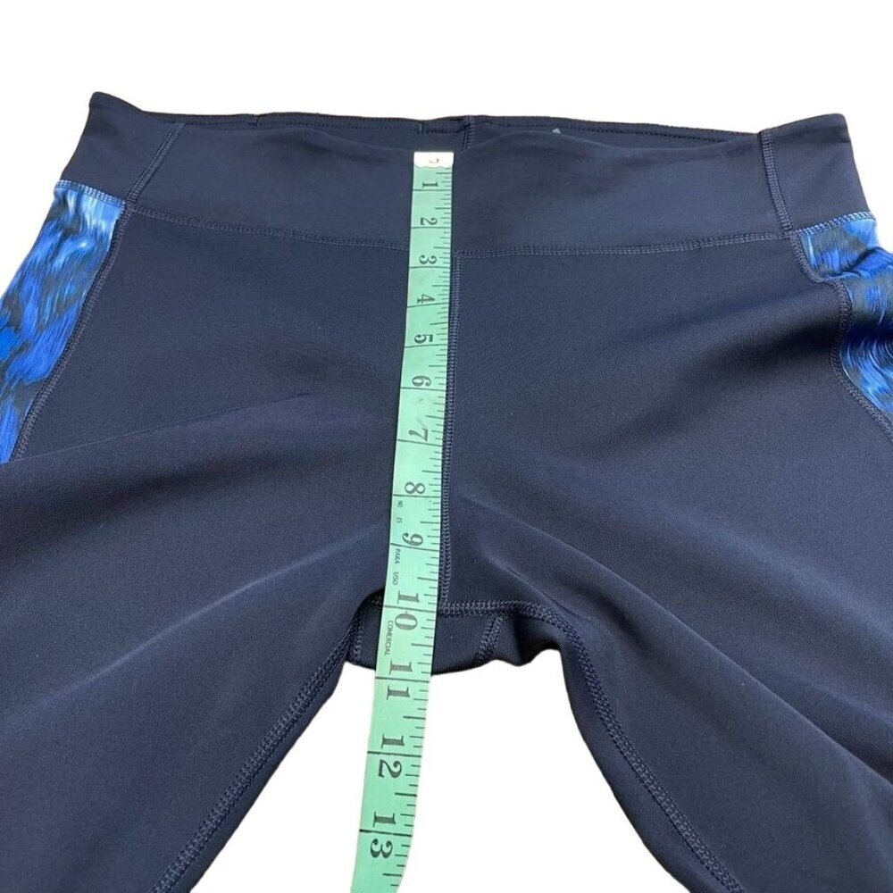 Adidas Climalite Women's Capris Tights Navy Blue & White Activewear L Large - Picture 8 of 11